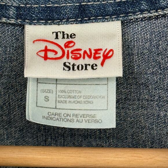 Vtg 90s Disney Store Winnie the Pooh Friends Knotty Pine Trail Denim Jacket Sz S - Picture 7 of 9